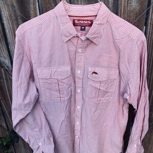 Simms Long Sleeve Fishing Shirt Mens M